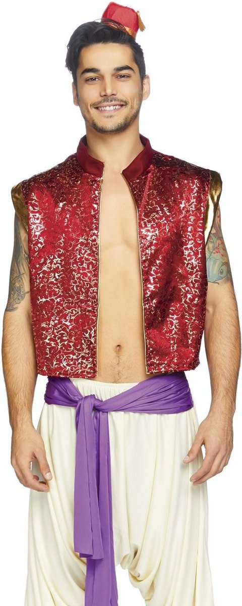 Aladdin Kostuum | 1001 Nachten Sprookjes Woestijn Prins | Man | XL | Carnaval kostuum | Verkleedkleding